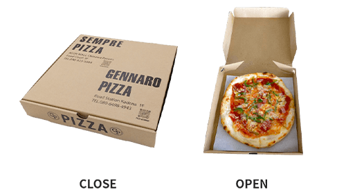 SEMPRE pizza／GENNARO pizza　様 テイクアウト用BOX・制作実績
